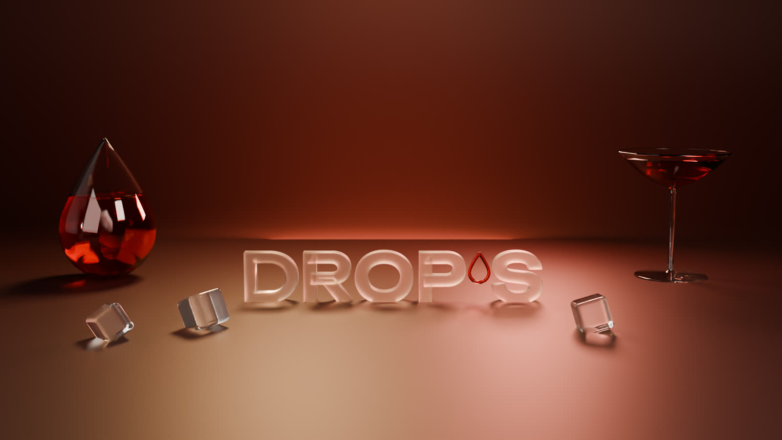 Капля, бокал и лёд DROP’S